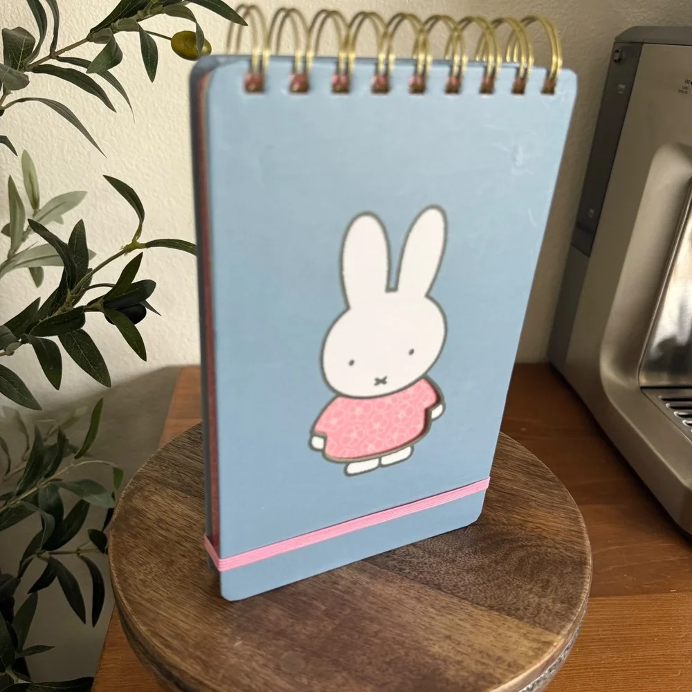 Miffy Blue Top-Spiral Notebook 240 Lined Pages Orange Circle Studio MY091